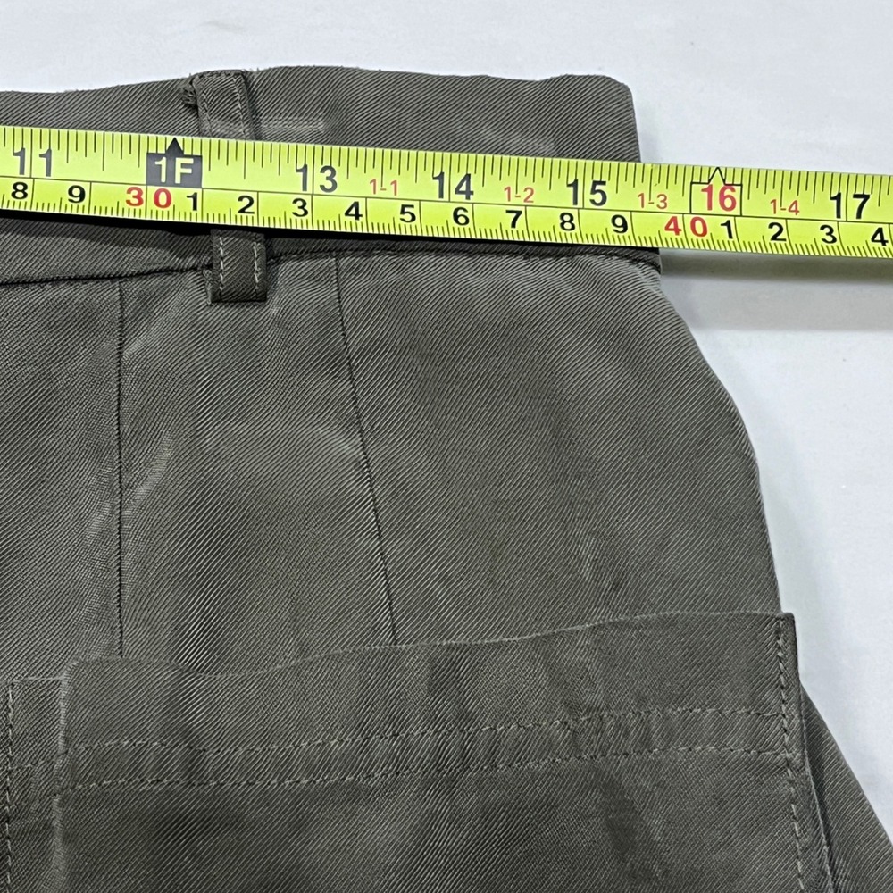 Old Navy Womens Olive Green Button Front Midi‎ Skirt with Pockets Size L - Picture 4 of 10